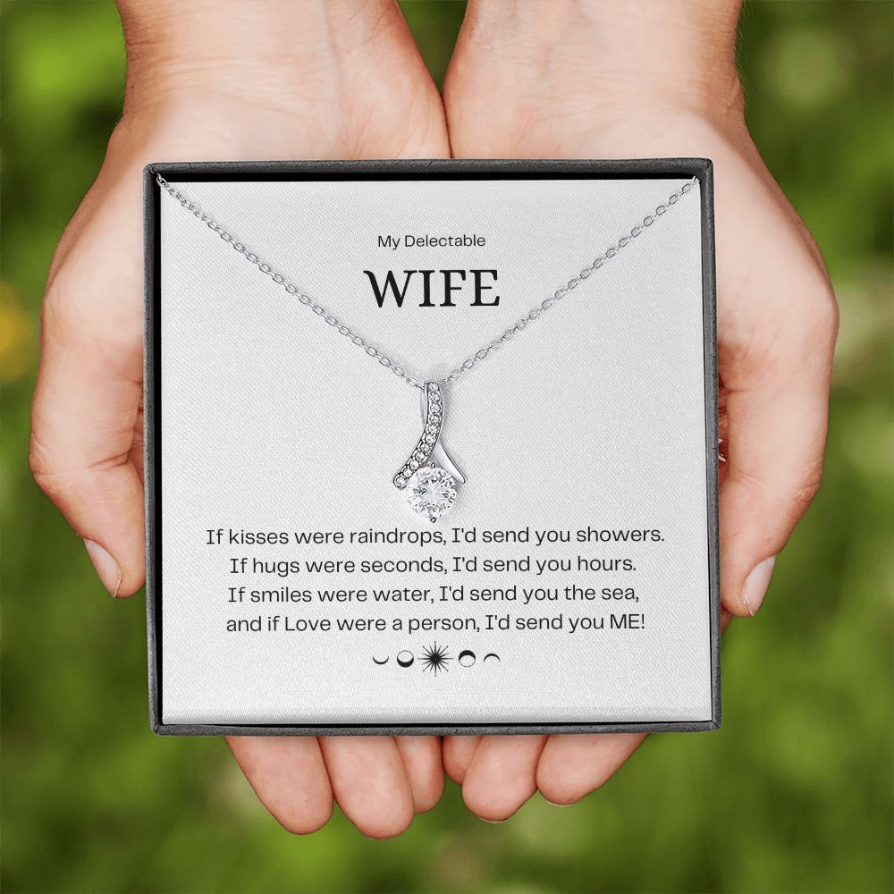 Delectable Wife - Petite Ribbon shaped pendant and Necklace