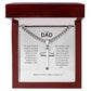 Stainless Steel Cross on Cuban Necklace, engrave the Cross with Personalized Words