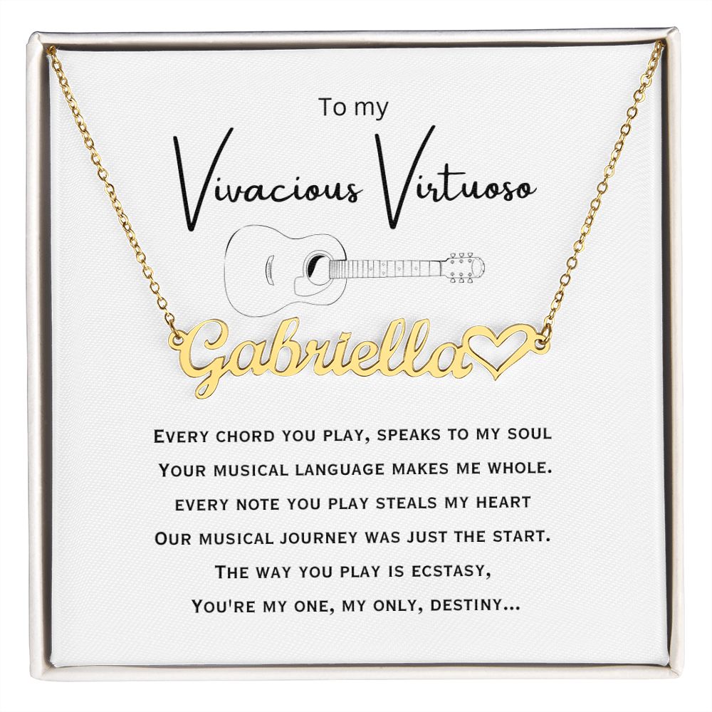 Vivacious Virtuoso - Customized Signature Necklace with Heart