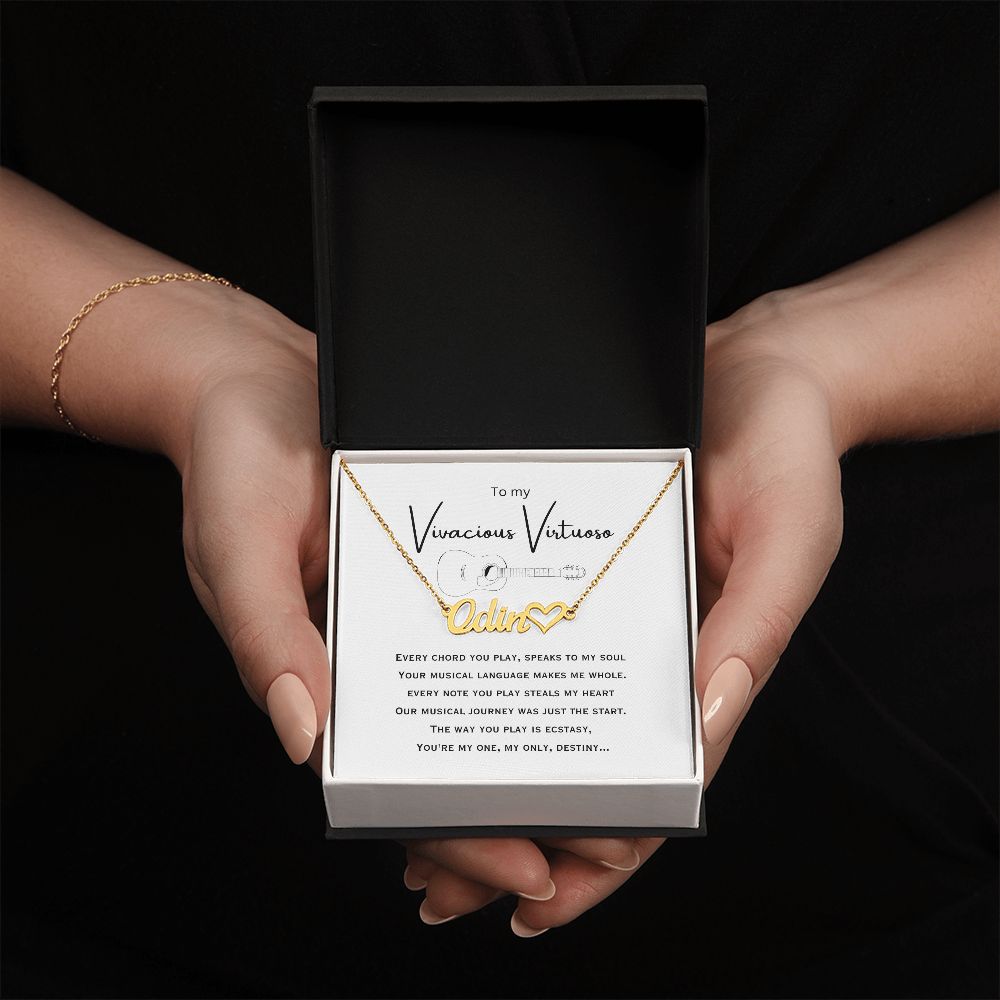 Vivacious Virtuoso - Customized Signature Necklace with Heart