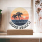 Embrace the Tranquility of Serene Sands - Beach Bum LED Acrylic Plaque for Bar, Bedroom, or Office