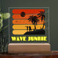 Wave Junkie - Beach, Sun, Sand and Surf Themed LED Acrylic Plaque | Vibrant Keepsake for Your Bar, TV room, Porch