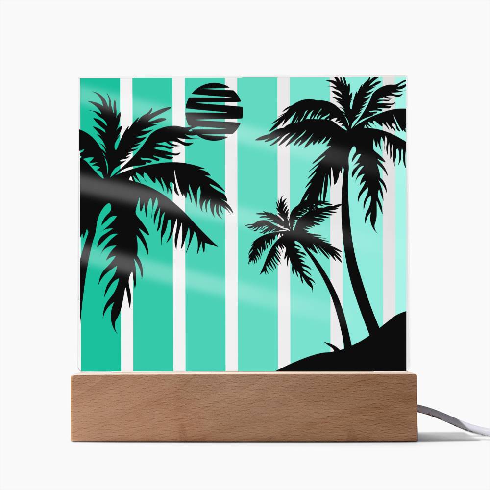 Beach Vibes - LED  Plaque - Whether you're a beach-loving bar owner looking to enhance your patrons' experience, a bedroom dweller longing for a serene escape, or an office worker seeking a calming atmosphere, this plaque is your ticket to beach paradise.