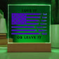Love it or Leave it Patriotic Flag with Bullets LED Night Light for your Office, Bar, Bedside or Mantle Piece this 4th July or Birthday