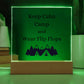 Keep Calm, Multi-colored LED Night Light for your Office, Bar, Bedside or Mantle Piece
