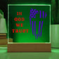 Patriotic Plaque, In God We Trust, Multi-colored LED Night Light for your Office, Bar for birthday or 4th July