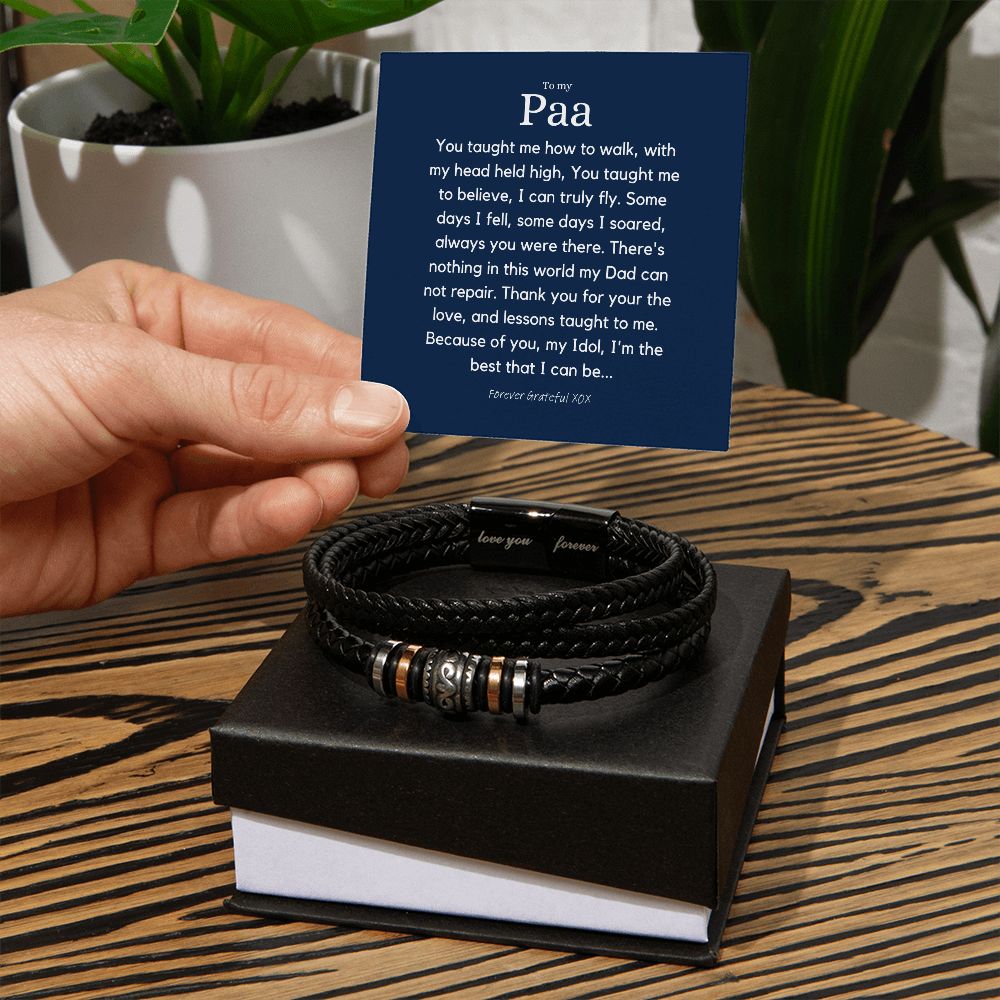 Men's "Love You Forever" Bracelet, the perfect Fathers Day, Birthday, Any day Gift