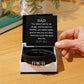 Meaningful Fathers Day Gift - Dad Stainless Steel Bracelet with Engraved Inspirational Words and Vegan Leather Strap - A Heartfelt Gift for Your Beloved Dad