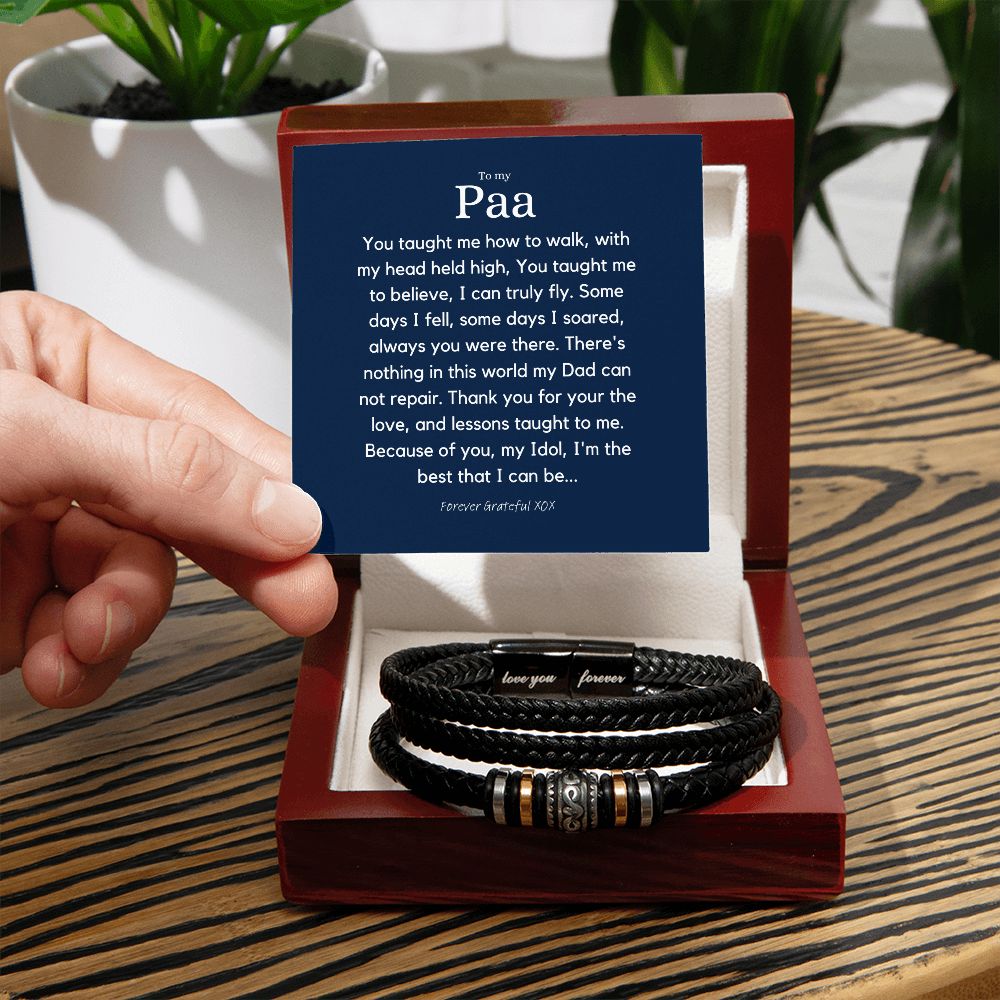 Men's "Love You Forever" Bracelet, the perfect Fathers Day, Birthday, Any day Gift