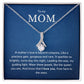 To Mom - Alluring Beauty Necklace with stunning ribbon shaped pendant