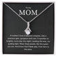 To Mom - Alluring Beauty Necklace with white or yellow gold finish