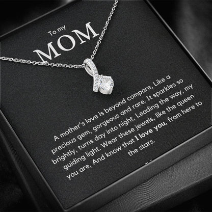 To Mom - Alluring Beauty Necklace with white or yellow gold finish