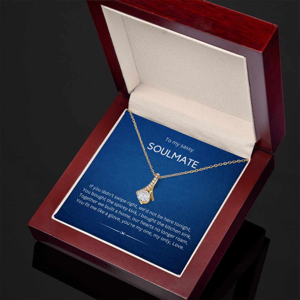My Sassy Soulmate - Alluring Beauty Necklace with Pendant and CZ