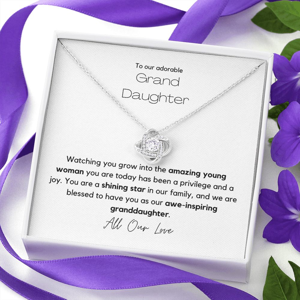 Our Adorable Granddaughter - Love Knot Necklace