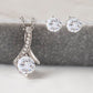 Dearest Mom - Alluring Beauty Necklace and Cubic Zirconia Earring Set