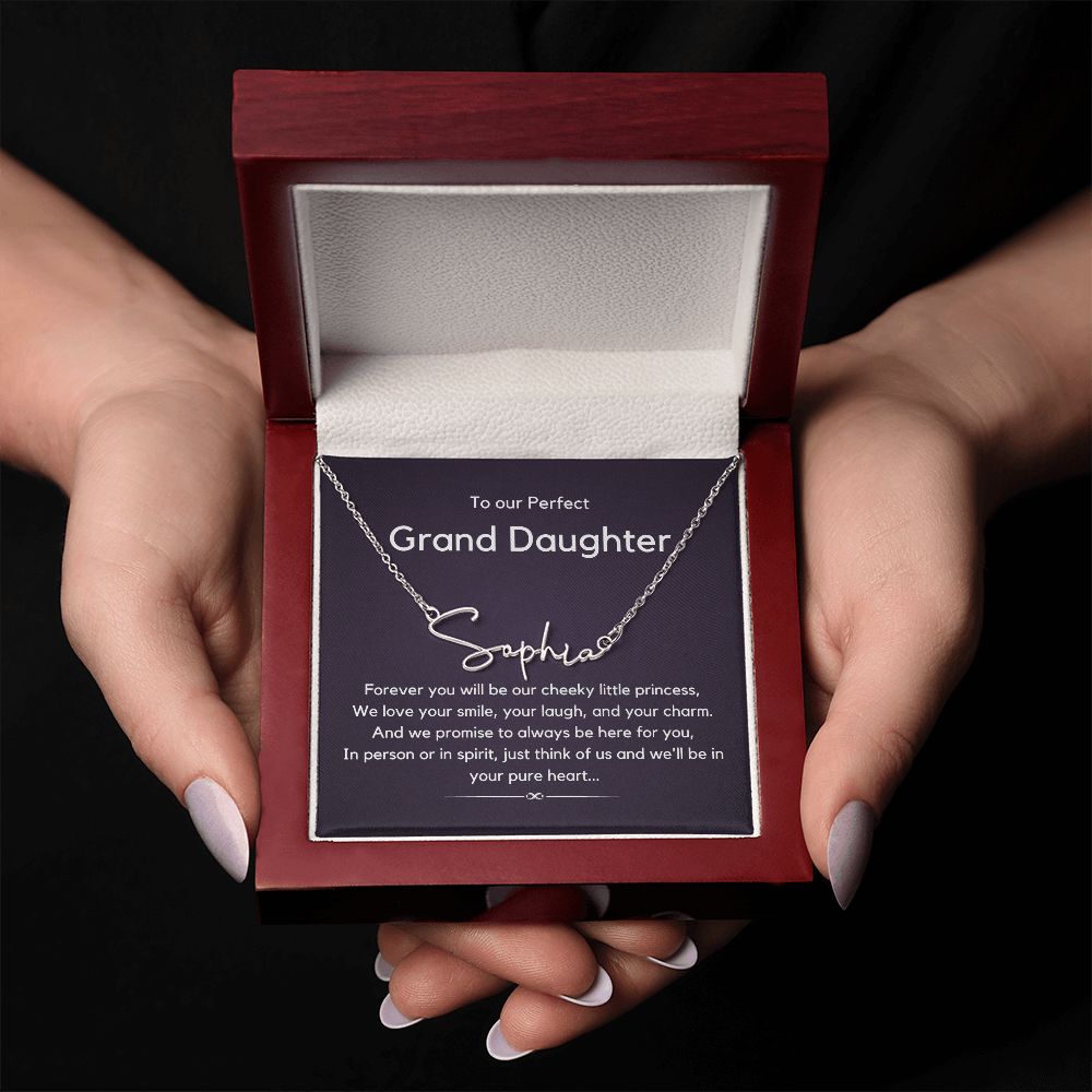 Perfect Granddaughter - Signature Style Customizable Name Necklace