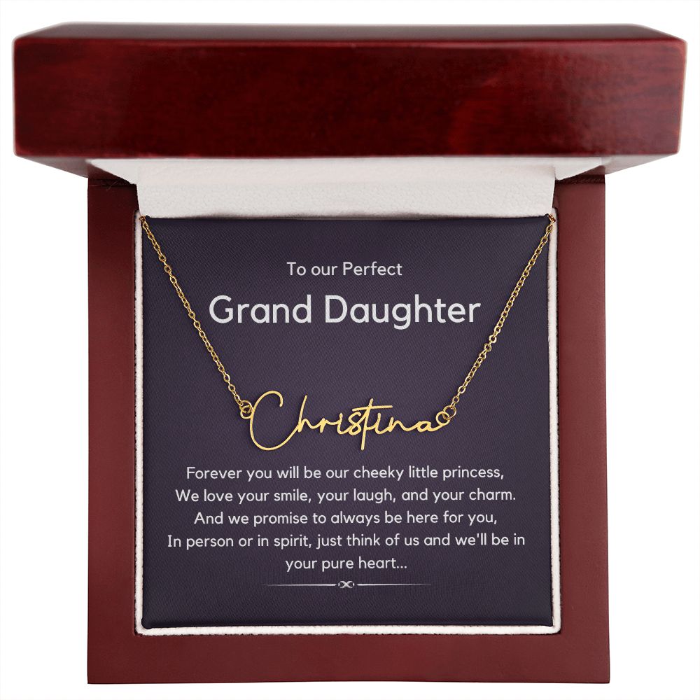 Perfect Granddaughter - Signature Style Customizable Name Necklace