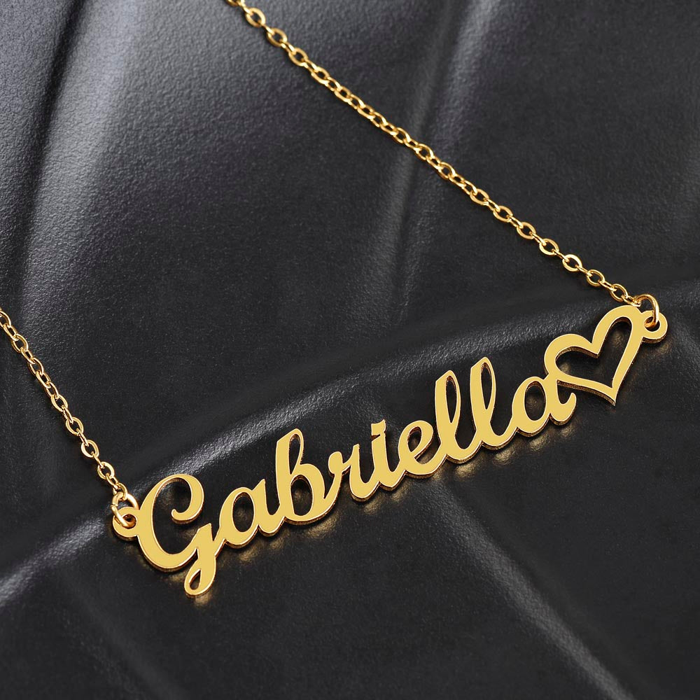 Our Amazing Granddaughter - Personalized Heart Name Necklace