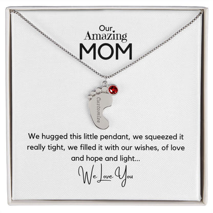 Amazing Mom - Customized Necklace and Birthstones
